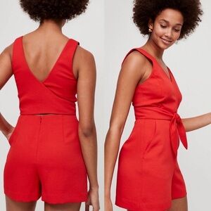 Aritzia Wilfred Ecoulement Wrap Romper